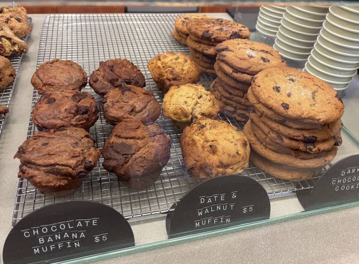 Chocolate banana chip muffin