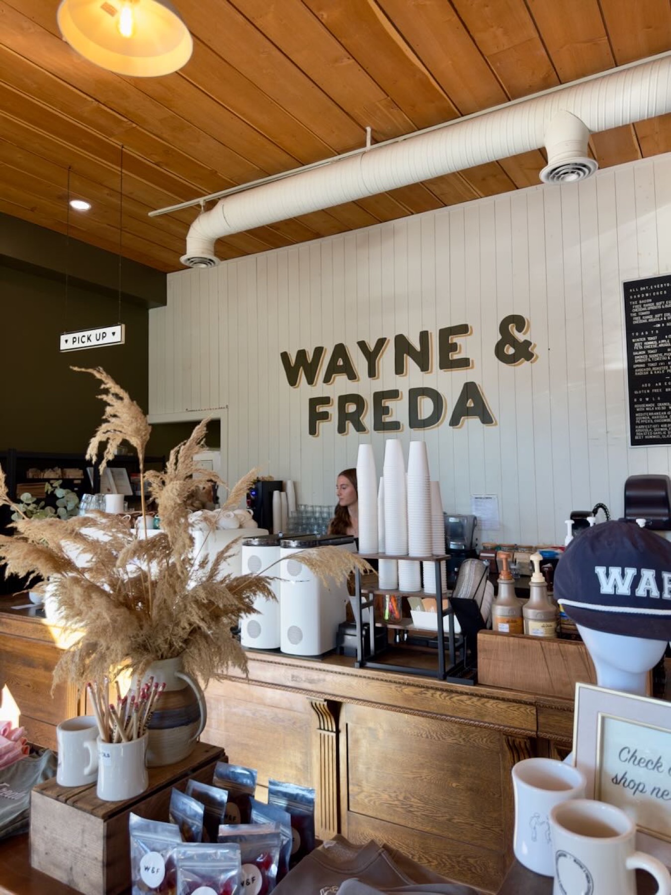 The counter at Wayne & Freda