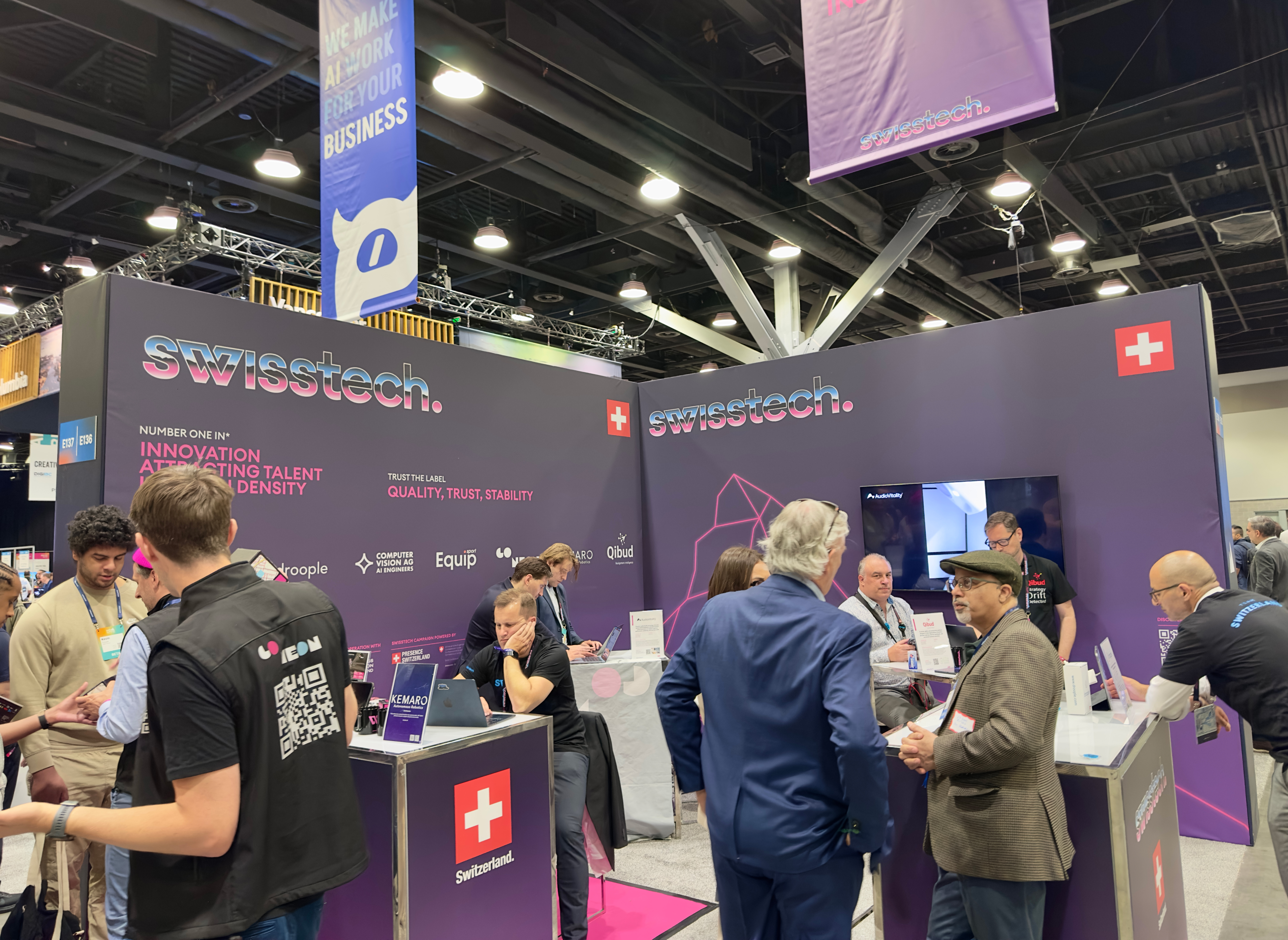 Swisstech booth at Web Summit Vancouver 2025