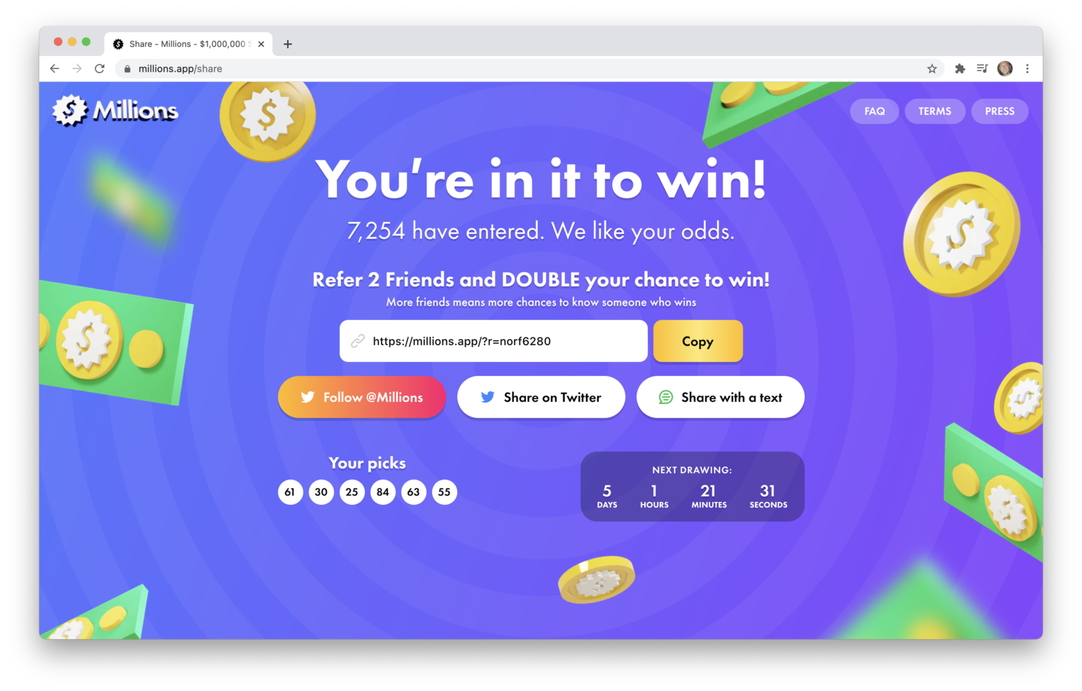 Millions App 