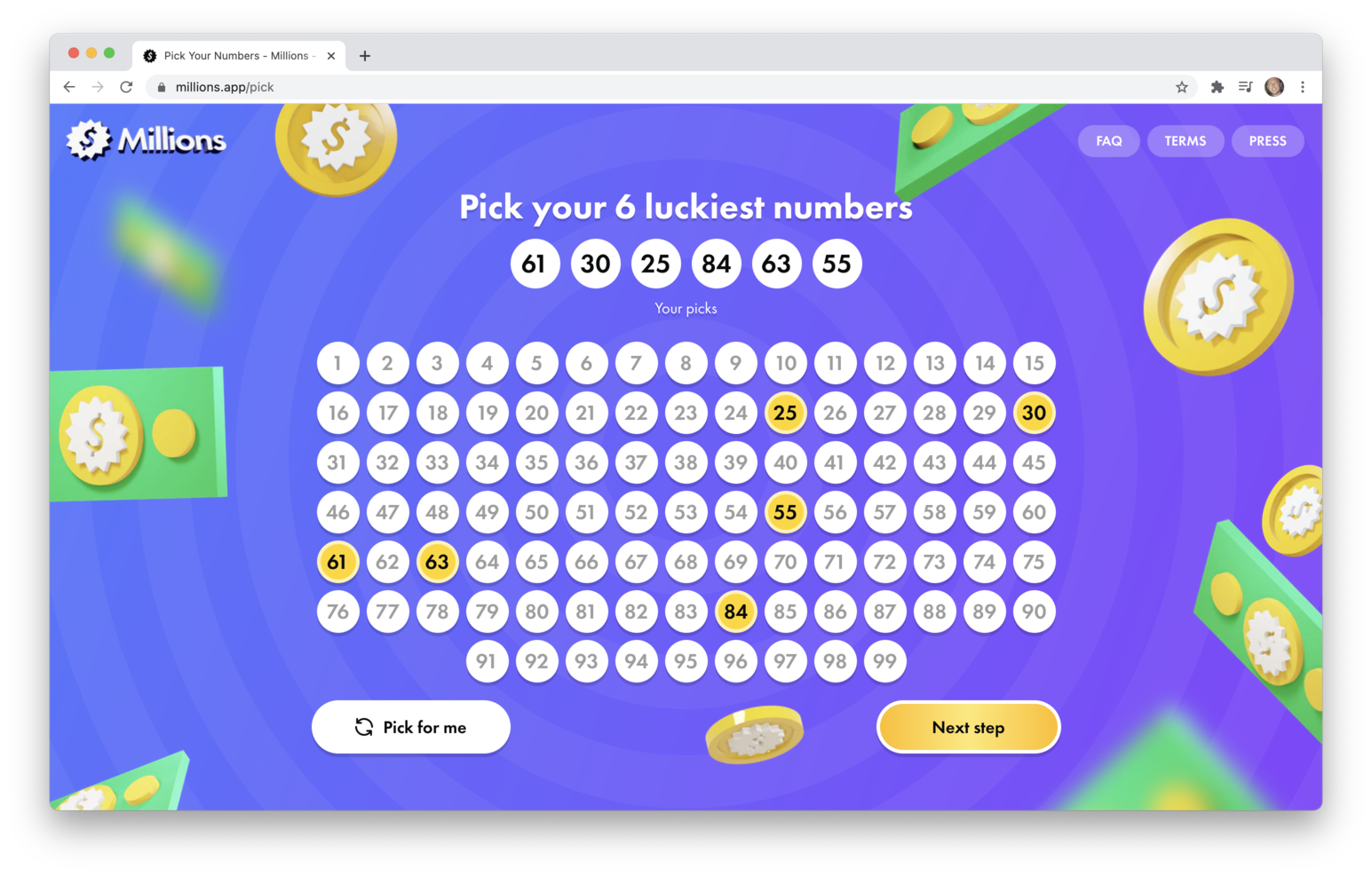 Millions App 